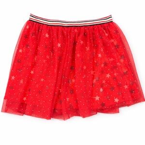 Red Star Patterned Women's Skirt